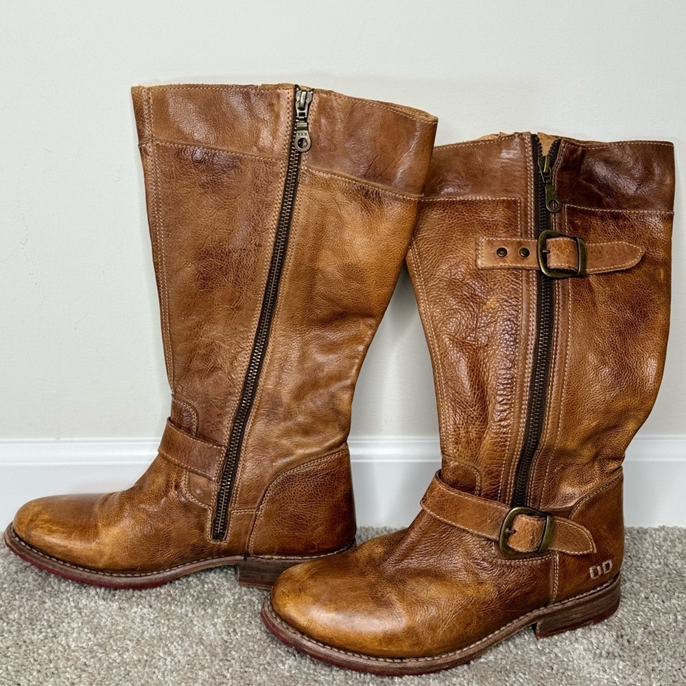 Bed Stu Cobbler Series Brown Rustic Mid-calf Leather Boots Women’s Size 7